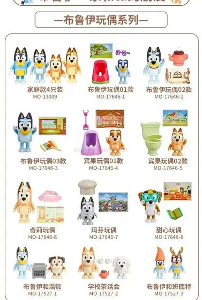 Muse Moose Bluey Famille Jouet Bluey Et Amis Bingo Bandit Poupée Ornements De Poupée Cadeau D'anniversaire Pour Enfants Jouet Maison De Jeu Ornements