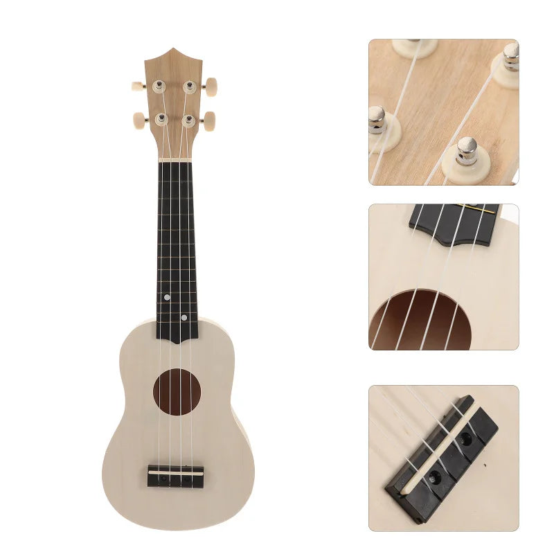 Matériel de haute qualité Kit de ukulélé inachevé assemblé à la main bricolage ukulélé peinture guitare Instruments de musique ukulélé