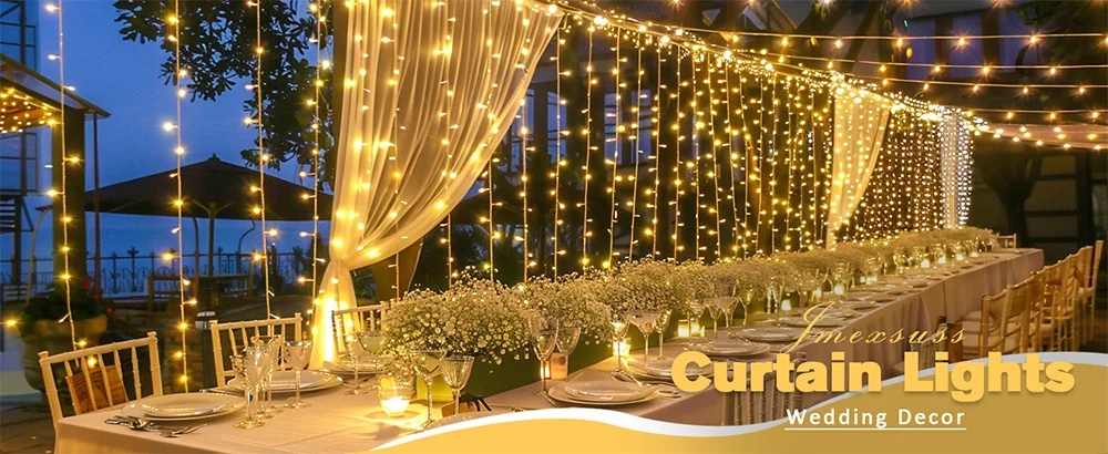 220V LED Curtain Light, Holiday Curtain String Light, Indoor and Outdoor, Christmas Decoration, Fairy Lights