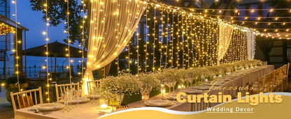 220V LED Curtain Light, Holiday Curtain String Light, Indoor and Outdoor, Christmas Decoration, Fairy Lights