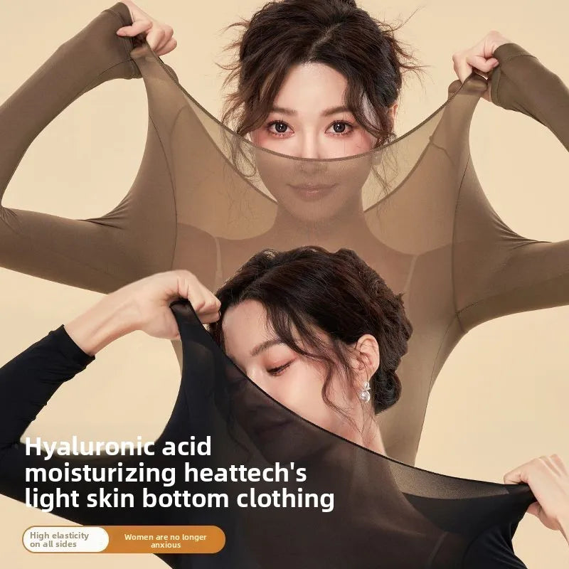 37 Women's Thermal Underwear Base Layer Shirt Skin Beauty Garment Ultra-Light Long Sleeve Thermal Set