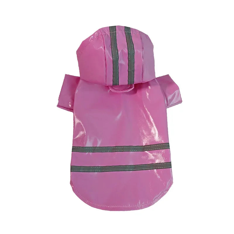 Vêtements pour chiens, vestes imperméables, imperméables à capuche avec bande réfléchissante, vêtements respirants d'extérieur pour chiots