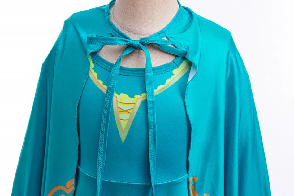 Brave Merida Girl Dress Kids Milk Wire Print Dress Breathable Comfortable Elastic Best Costume for Girl On Halloween Carnival