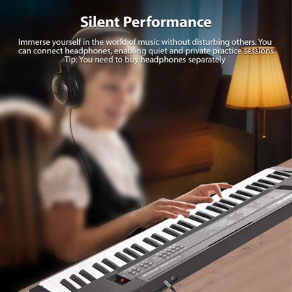 BIGFUN-Clavier électronique à 61 touches pour touristes, piano, haut-parleurs, 8 tons, 5 dangthms, 5 tambours, percussion, tension, 6 démonstration, musique