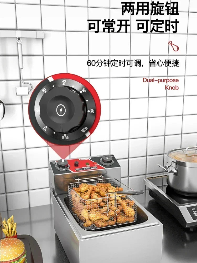 Friteuse Électrique 220V pour Cuisine, Friteuse à Frites Commerciale, Minuteur, Arfrai 10L Ar CW