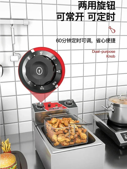 Friteuse Électrique 220V pour Cuisine, Friteuse à Frites Commerciale, Minuteur, Arfrai 10L Ar CW