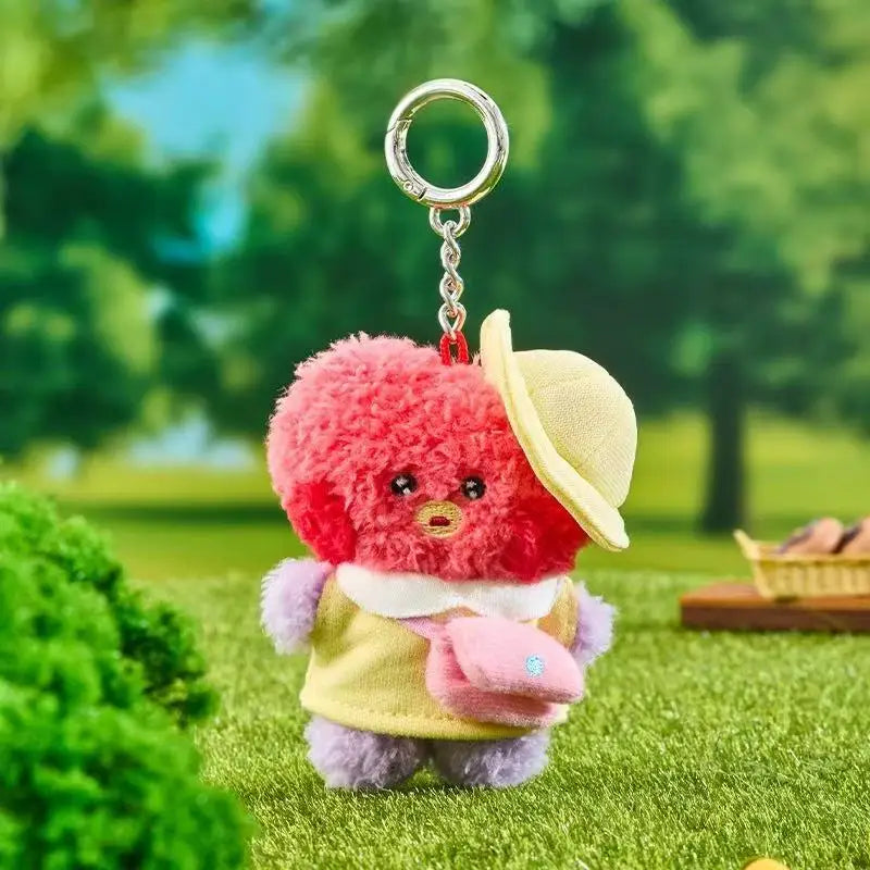 New Bt21 Spring Outing Series Kawaii Anime Plush Shooky Koya Keychain Cute Cartoon Rj Cooky Bag Pendant Decoration Girl Gift