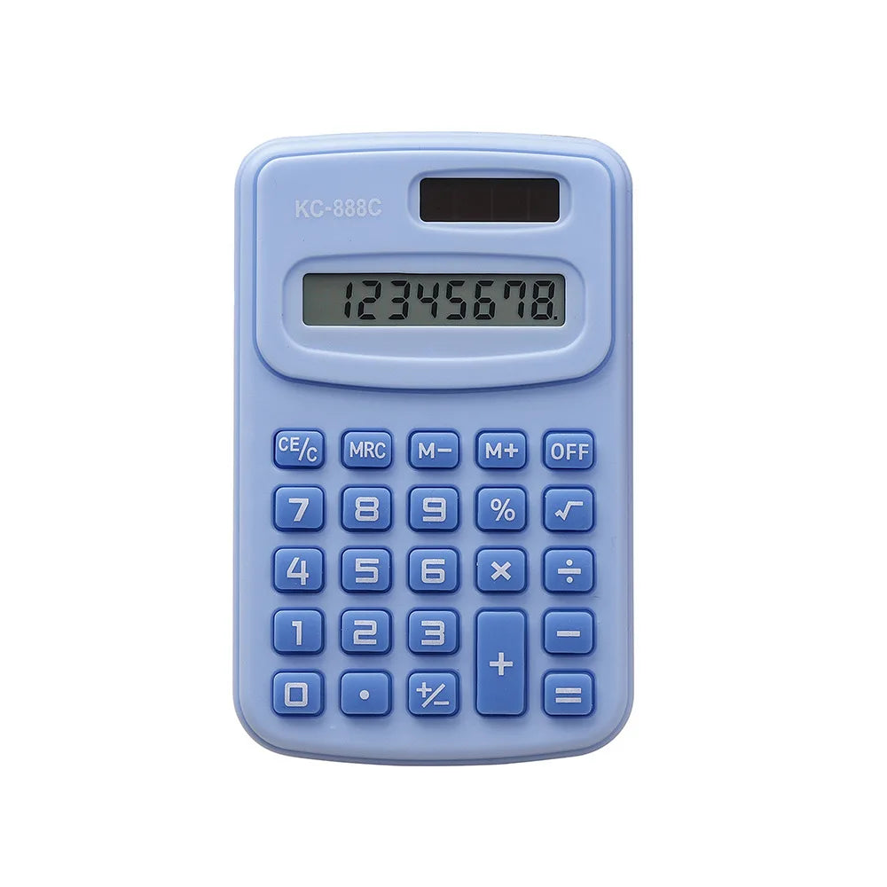 Jolie mini calculatrice solaire avec écran LCD à 8 chiffres, idéale pour le bureau et les étudiants