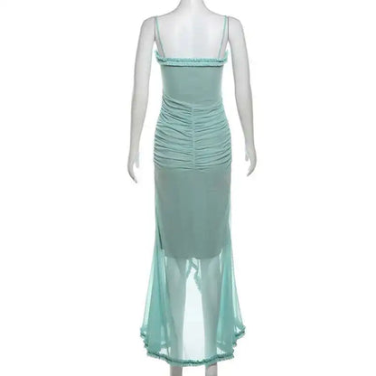 Avrilyaan Hollow Out Split Sexy Dress Women Irregular Elegant Evening Party Long Dresses Backless Bodycon Summer Dress Vestidos