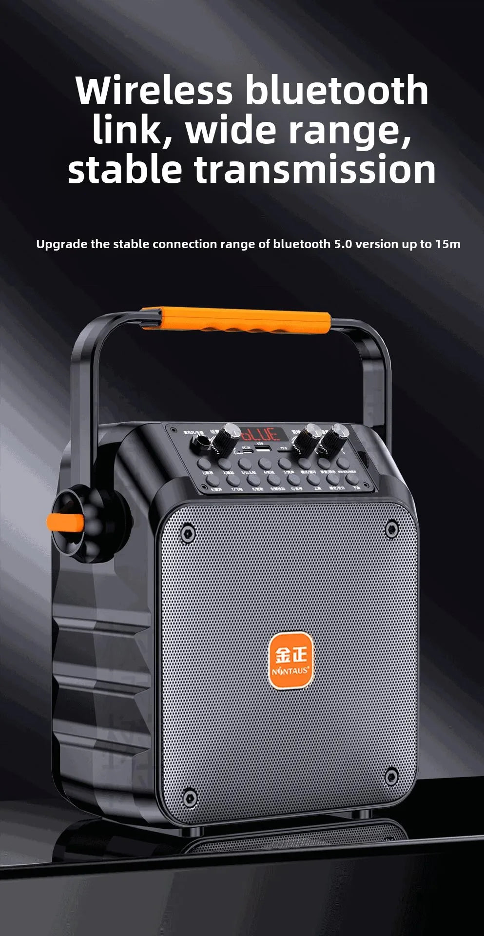 Dual Wireless Microphones & RGB LED Lighting! Outdoor Karaoke Speaker With 30W Power For Camping & Campfires OEM Supplier
