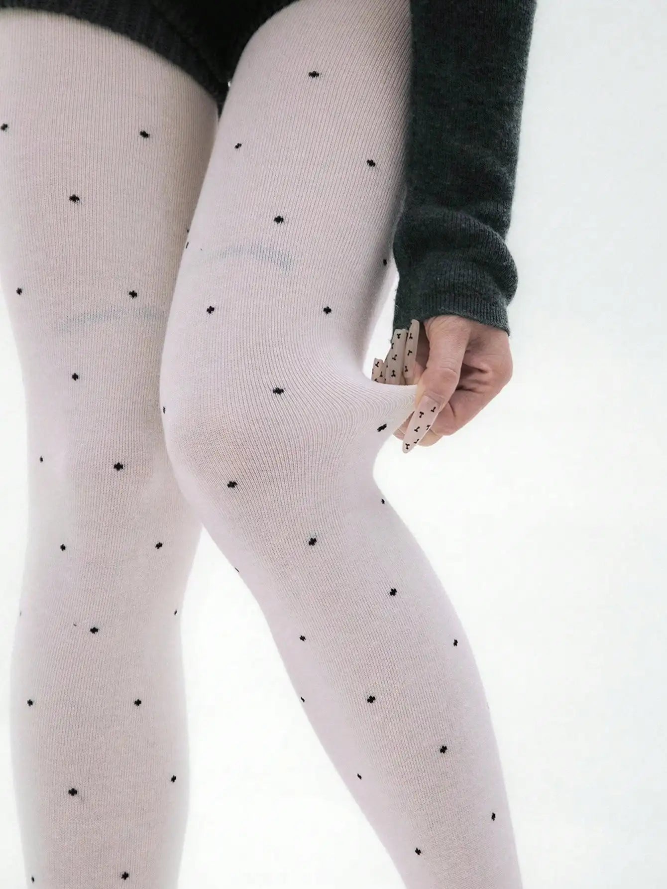 Leggings imprimés à pois pour femmes, 100 grammes, Leggings péplum en velours fin bordeaux, automne et hiver, printemps et automne