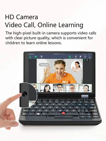 7 Inch Mini Laptop 16G 1TB N95 Notebook IPS Touch Screen Portable Netbook Win 11 Pro Mini PC Micro Computer Bluetooth 4.2