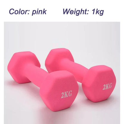Haltère professionnel pour femmes, 1kg, os, équipement de sport, fitness à domicile, perte de poids, trempette en plastique multicolore