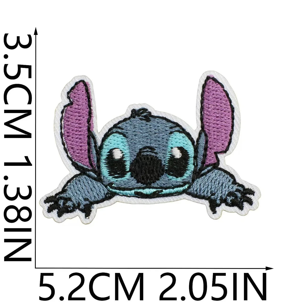 Stitchou Écussons à Repasser pour Vêtements Appliqués Brodés Bandes Dessin Animé pour Vêtements Veste Jeans Décoration DIY