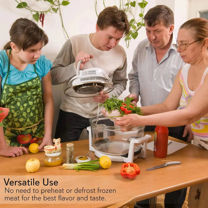 12L Air Fryer, 1400W Electric Hot fryer Oven Oilless Cooker with Touch Control & Nonstick Basket & Visible Window, Family Size