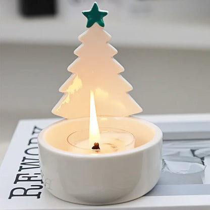Christmas Tree Candlestick Fragrance Decoration Ornament Christmas Gift Home Aromatherapy Candlestick Gift