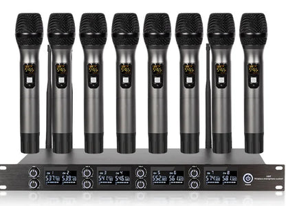 550-587mhz K-25R 8 channels outdoor uhf  karaoke singing performance sound system wireless microphone system professional