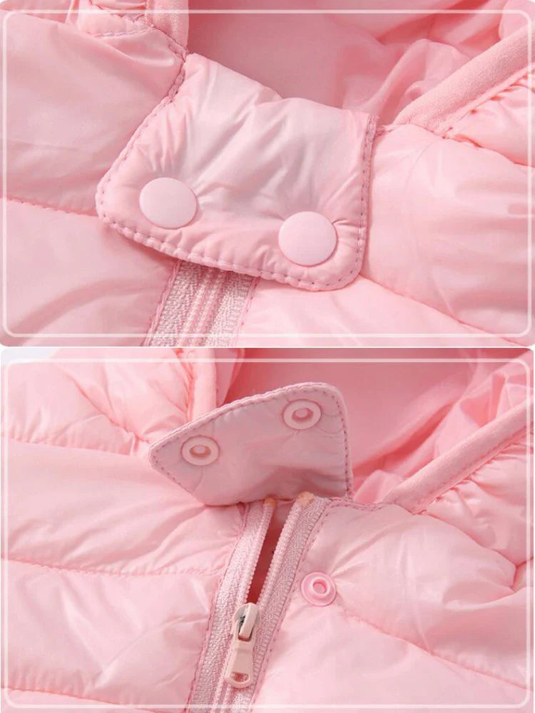 Enfants Garçons Bébé Vestes Légères à Capuche en Duvet Vêtements d'Extérieur Chauds Automne Enfants Filles Manteaux Imprimé Dinosaure Dessin Animé Vêtements Décontractés