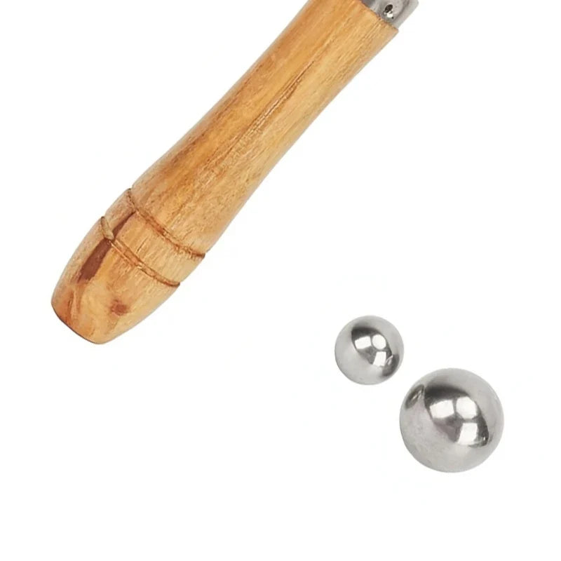 Outil réparation bosse trompette multitifunition avec une poignée en bois lisse 3 sphères réparation pour les
