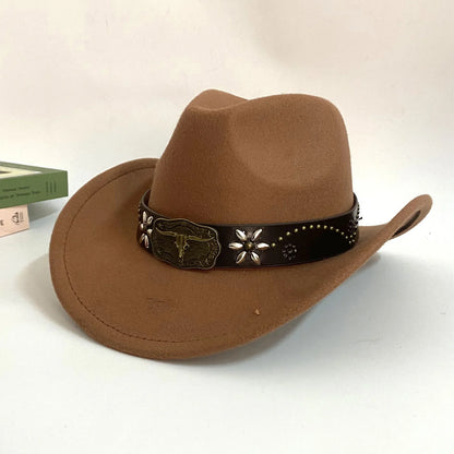 Chapeau de Cowboy occidental Vintage, chapeaux de Cowboy occidentaux classiques, chapeaux de Cowgirl de Cowboy de Style occidental pour voyage pêche randonnée été