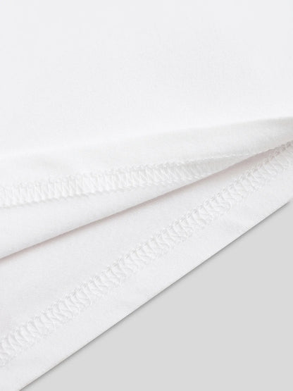 T-shirt imprimé à manches courtes et col rond avec imprimé graphique de cow-girl et cheval, idéal pour l'été ou le printemps