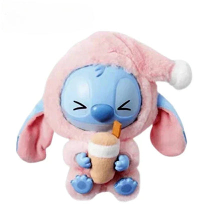 Stitch Eat Something Before Sleep Series Blind Box Plush Vinyl Toys Cute Doll Replica Mystery Box Bag Pendant Decor Gift