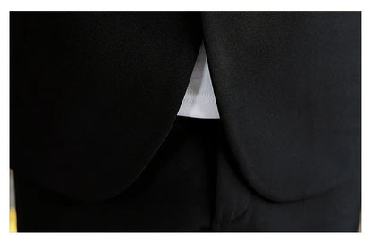 Men's Slim Fit Two-Piece Set Spring Fashion Korean Style Suit And Trousers Ensemble High-Quality Trendy Clothing for 2024