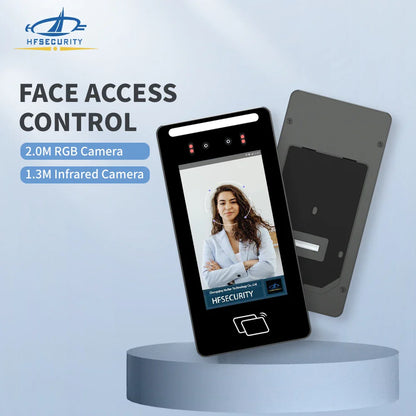 HFSecurity FR05 Lecteur de carte RFID et de reconnaissance faciale tout-en-un avec Wifi, système de contrôle d'accès de présence, lecteur de détection de visage