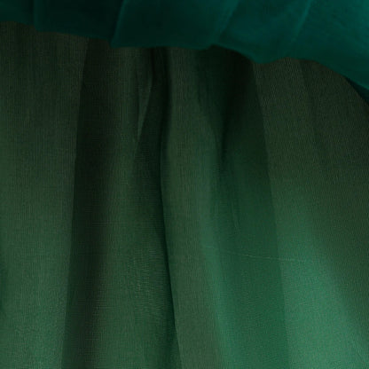 Robe de Princesse Fille Soirée Noël Enfant Broderie Elfe Élégante Manche Volantée Robe de Fête d'Anniversaire
