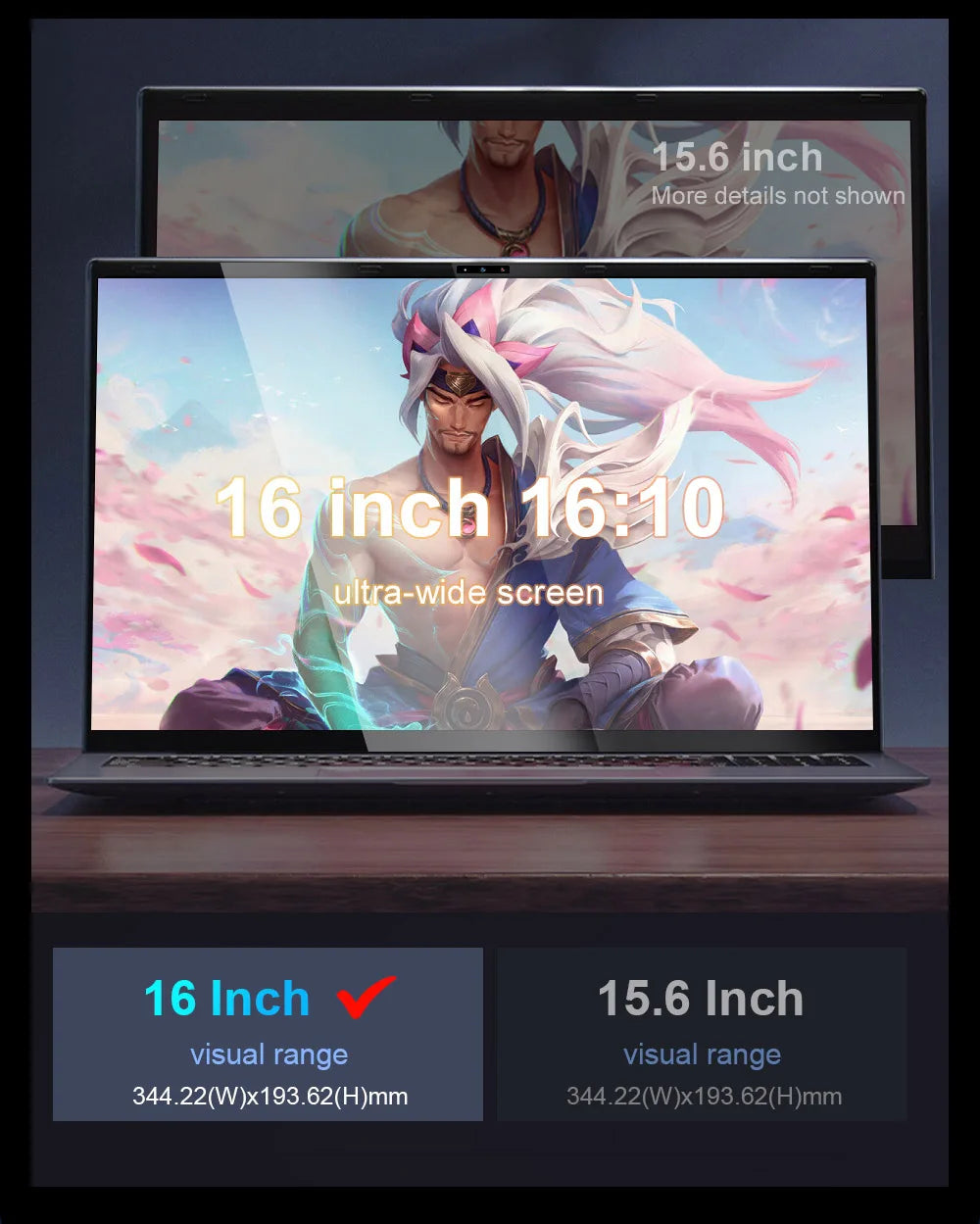 Ninkear N16 Pro Laptop, 16'' 2560*1600 IPS Screen 165Hz Refresh Rate, Intel Core i7-13620H 10 Cores Max 4.9GHz, 32GB RAM 1TB SSD