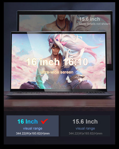 Ninkear N16 Pro Laptop, 16'' 2560*1600 IPS Screen 165Hz Refresh Rate, Intel Core i7-13620H 10 Cores Max 4.9GHz, 32GB RAM 1TB SSD