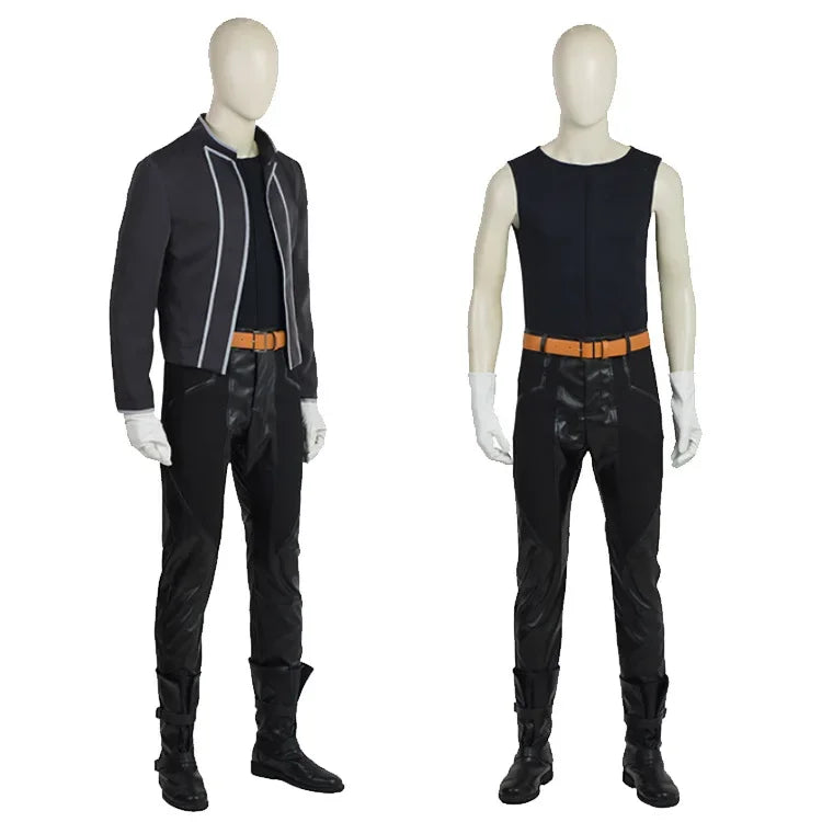 Halloween Performance Party Steel Alchemist Edward Elric Cosplay in The Same Costume Set