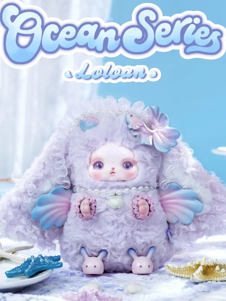 Boîte mystère Original Blind Box Loloan Ocean Series Pendentif mignon pour sac à dos Décoration de chambre Jouet Cadeau surprise d'anniversaire/de Noël