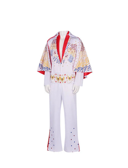 Costume de cosplay Le Roi pour homme, uniforme de rocker, tenue de carnaval, d'Halloween
