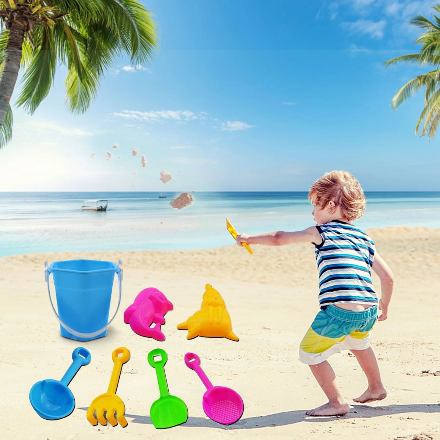 Jouets pour enfants 7 pièces ensemble de jouets de plage sable jouer sable bac à sable jouet d'été en plein air cadeaux amusants ??????? ??? ??????? Juguetes