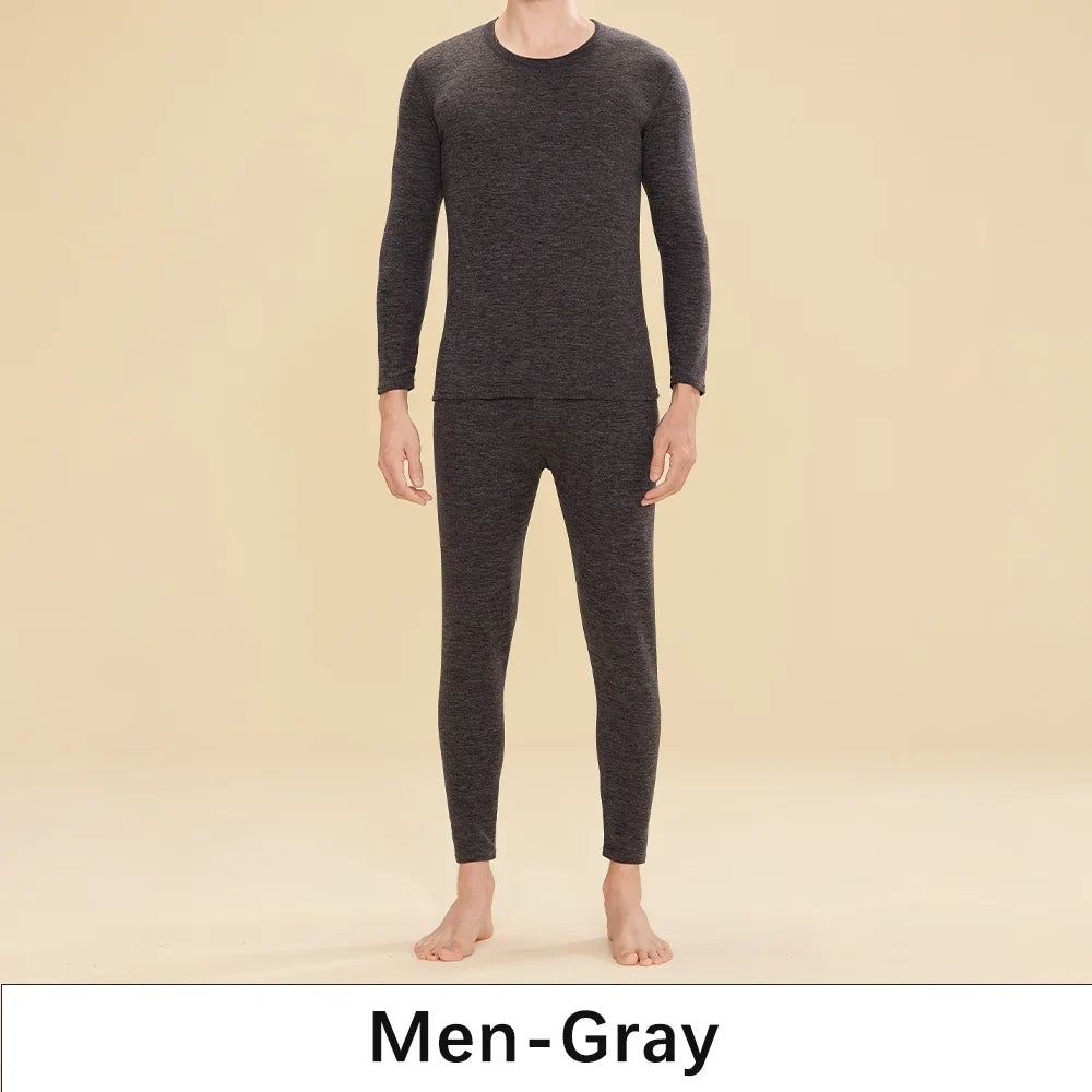 1 ensemble de sous-vêtements thermiques chauds en laine et soie pour femmes, ensembles de vêtements thermiques longs pour l'automne et l'hiver