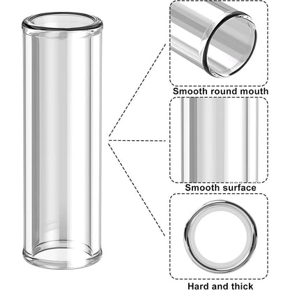 Barre coulissante de guitare 6CM, hauteur transparente, diapositives de doigt en verre pour guitare, Ukulele, Instruments à cordes, accessoires de guitare
