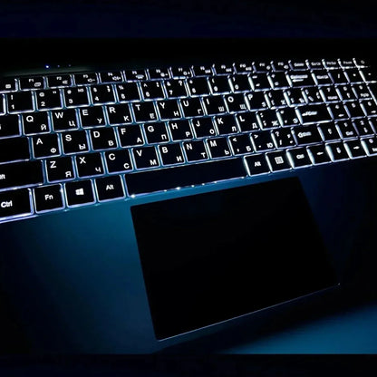 15.6" N5095 Laptop with Up to 32GB RAM  2TB Storage Windows 10/11 Pro Black Backlit English/Russian Keyboard, Portable Notebook