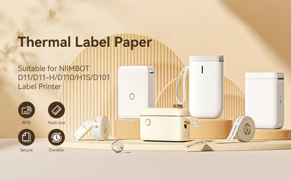 Niimbot White/Cable/Round/Transparent Thermal Label Adhesive Sticker Waterproof UV Paper For D11 D110 Mini Printer Label Maker