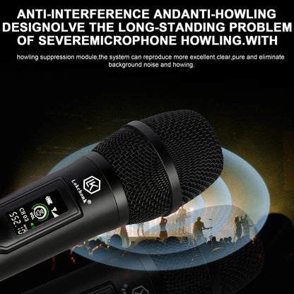 Fixed Frequency Wireless Microphone Handheld Mic for Karaoke Singing Stage Performance Home Use Stable Signal Professional Sound