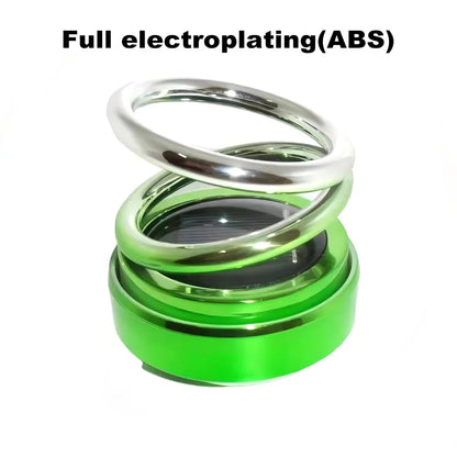 Solar Auto Aromatherapy Rotating Car Air Fresheners Car Decorations Aroma Double Ring Vehicle Diffuser Car Accessories Interior