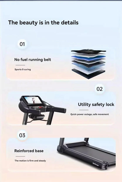 Tapis de course pliable multifonctionnel, mini tapis de course à domicile, équipement d'exercice intérieur, maison pliante de gym, 220V