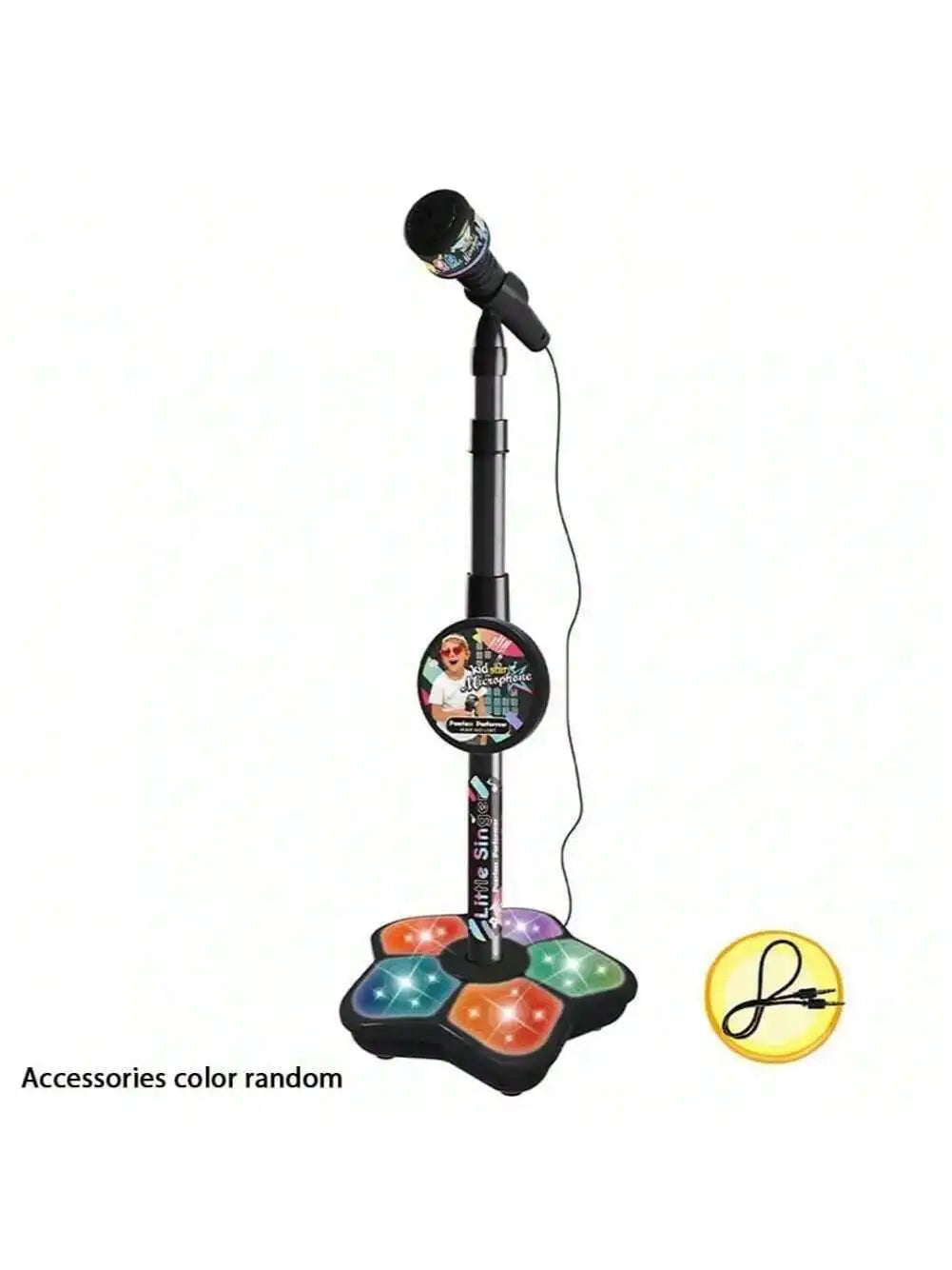Studio-Level Wireless Karaoke Microphone for Kids - 108 RGB LED Voice-Activated Mic with 200+ Sound Effects & APP Contr