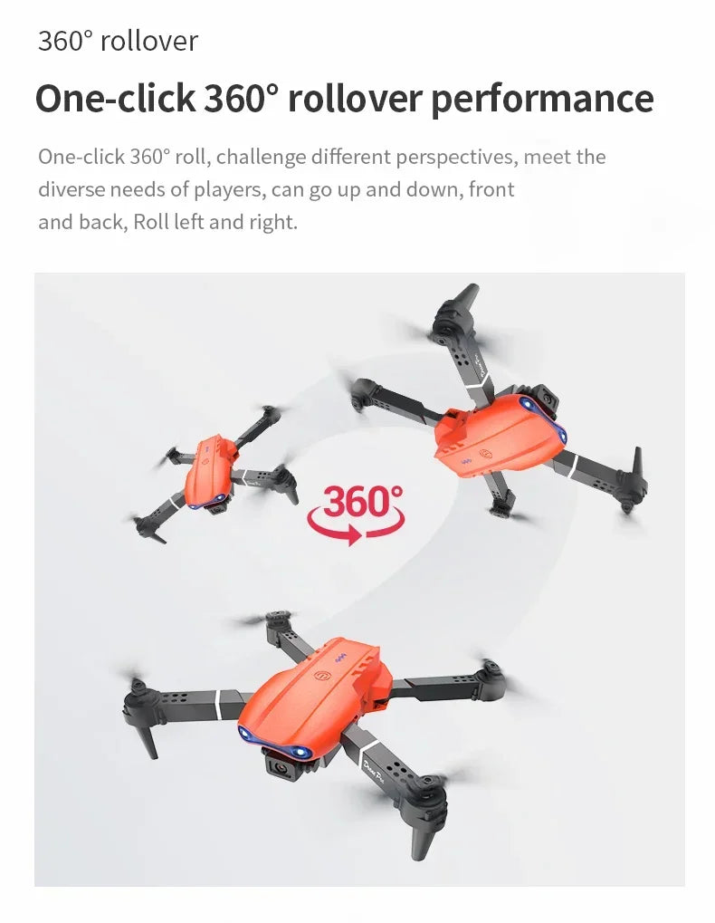 Drone RC E99Pro 4K avec caméra HD grand angle 2024 P, hélicoptère pliable, WIFI FPV, jouet cadeau recommandé, 1080