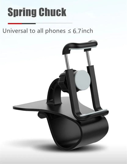 Support de téléphone de voiture rotatif à 360 degrés, Support universel pour téléphone portable, Support de tableau de bord pour poignée automatique, Support fixe pour téléphone portable