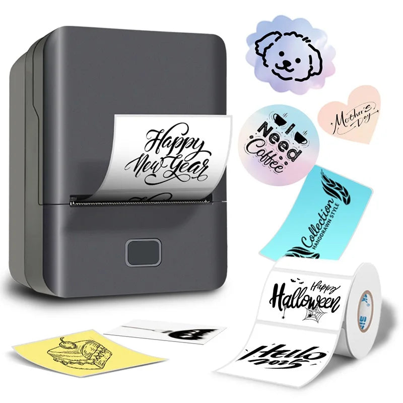 SINMARK SK20 Portable Thermal Printer With Labels Mini Bluetooth Sticker Marker Self-adhesive Label Printer Photo Printer Gift