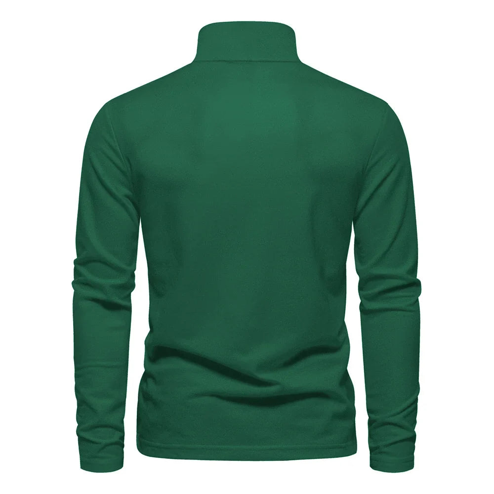 AIOPESON 2023 Nouvelle Polo Homme Broderie Cerf Chemises Manches Longues Couleur Unie Affaires Sociales Homme