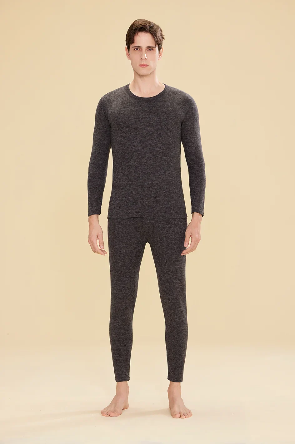 1 ensemble de sous-vêtements thermiques chauds en laine et soie pour femmes, ensembles de vêtements thermiques longs pour l'automne et l'hiver