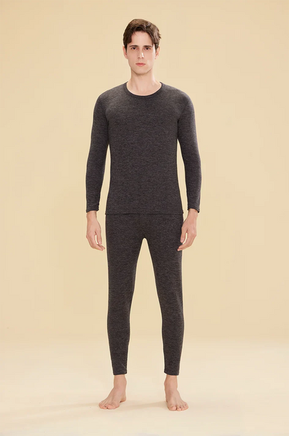 1 ensemble de sous-vêtements thermiques chauds en laine et soie pour femmes, ensembles de vêtements thermiques longs pour l'automne et l'hiver