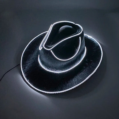 Chapeau de Cowboy nacré, Costume de danse, casquette de Cowgirl scintillante, pour boîte de nuit néon, nouvel arrivage